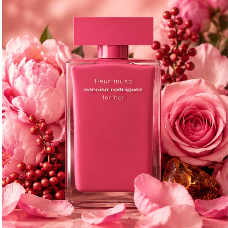 عطر Narciso Rodriguez Fleur Musc for Her Tester 100ml مع القارورة الوردية والعلبة