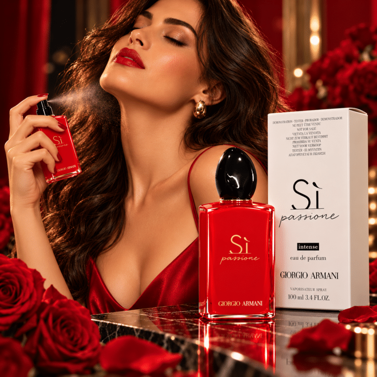 عطر Giorgio Armani Si Passione Intense Tester 100ml النسائي مع القارورة الحمراء